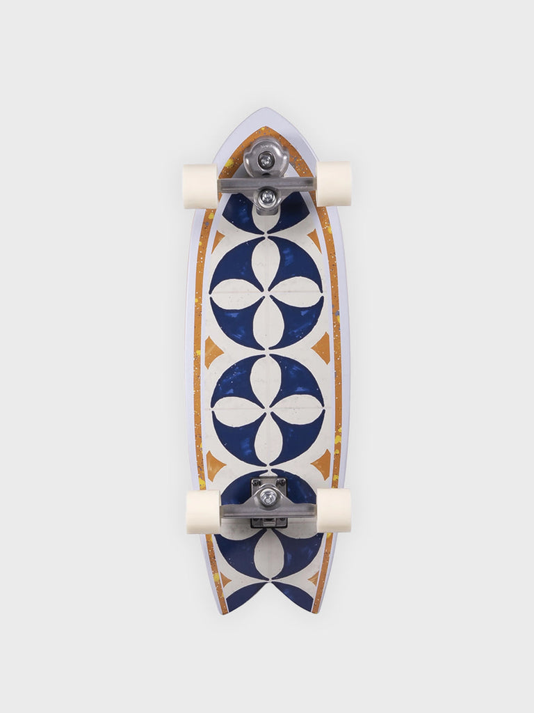 YOW SURFSKATE Coxos 31″ スケートボード 青いマーブル模様 COXOS 31